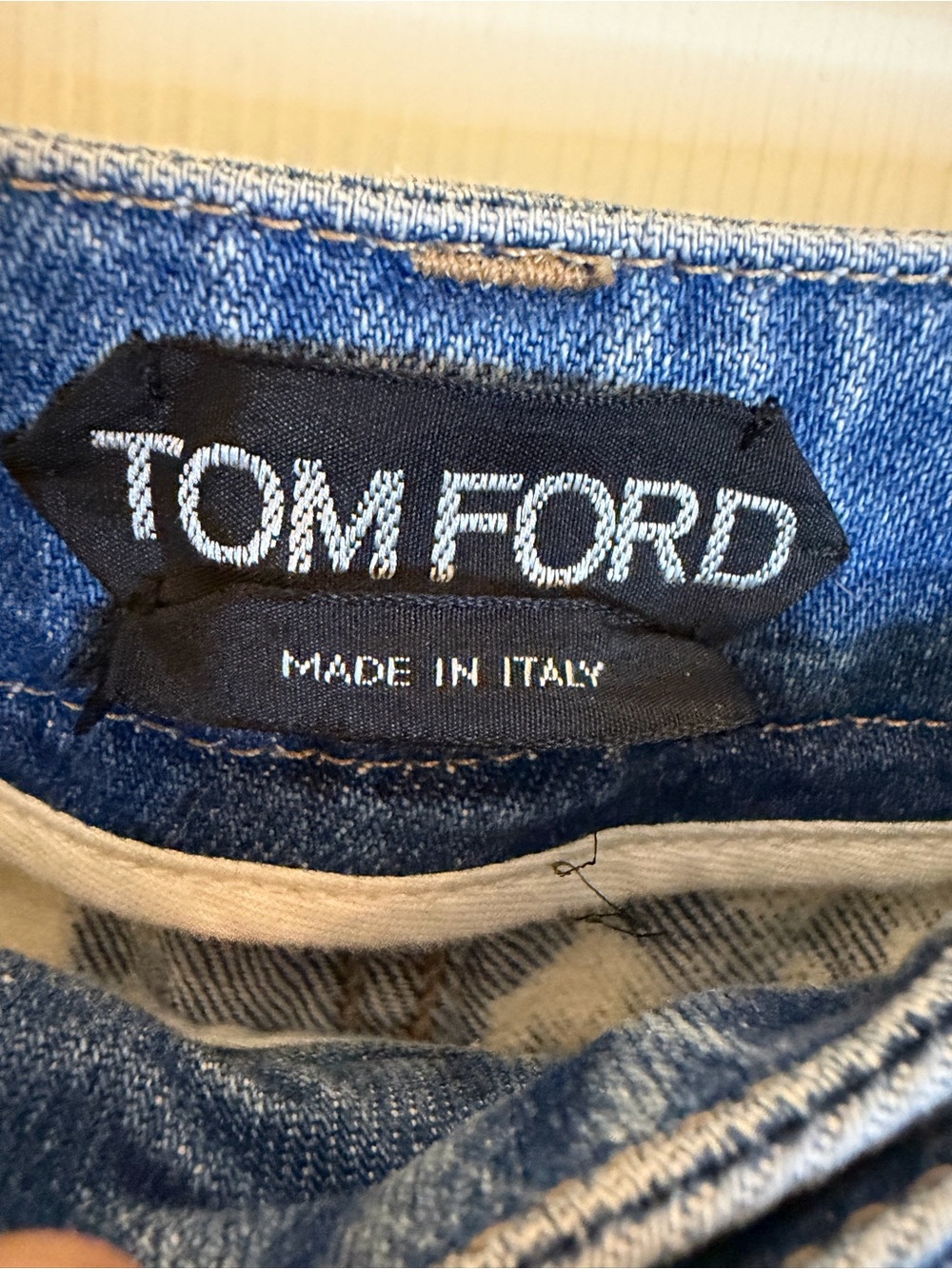 Tom Ford Tie Dye Bleached Blue Skinny Leg Denim Jeans with Branded Label 30 - Picture 5 of 10